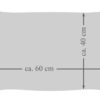 Dekoratives Kissen 60x40 cm Dekokissen mit Füllung; Weiß Hellgrau 100% Baumwolle Oberstoff 100% Polypropylen, Füllung 100% Polyester - Image 3