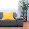 Dekoratives Kissen 80x80 cm Dekokissen mit Füllung; Gelb Senfgelb 100% Baumwolle Oberstoff 100% Polypropylen, Füllung 100% Polyester - Image 3