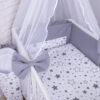 Baby Bettwäsche 7tlg 100x135cm Gute Nacht Grau Chiffonhimmel 100% Baumwolle 100% Polyester Oberstoff: 100% Baumwolle, Füllung: 100% Polyester Oberstoff: 100% Baumwolle, Füllung: 100% Polyester - Image 2