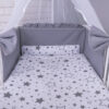 Baby Bettwäsche 7tlg 100x135cm Gute Nacht Grau Chiffonhimmel 100% Baumwolle 100% Polyester Oberstoff: 100% Baumwolle, Füllung: 100% Polyester Oberstoff: 100% Baumwolle, Füllung: 100% Polyester - Image 3
