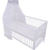 Chiffonhimmel mit Schleife Elefant Grau mit freistehender Himmelstange 100% Polyester 100% Metall