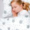 Amilian Kinderbettwäsche 2-teilig 100% Baumwolle Babybettwäsche für Baby Bettbezug 100x135cm, Kopfkissenbezug 40x60cm, Pusteblume weiß 100% Baumwolle - Image 3