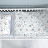 Amilian Kinderbettwäsche 2-teilig 100% Baumwolle 100 x 135 cm, Kopfkissenbezug 40 x 60 cm, mit Hotelverschluß Lichtung grau 100% Baumwolle - Image 4