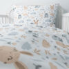 Amilian Kinderbettwäsche 2-teilig 100% Baumwolle 100 x 135 cm, Kopfkissenbezug 40 x 60 cm, mit Hotelverschluß Lichtung grau 100% Baumwolle - Image 6