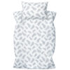 Amilian Kinderbettwäsche 2-teilig 100% Baumwolle Babybettwäsche für Baby Bettbezug 100x135cm, Kopfkissenbezug 40x60cm, Daune grau 100% Baumwolle