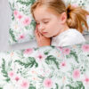 Amilian Kinderbettwäsche 2-teilig 100% Baumwolle Babybettwäsche für Baby Bettbezug 100x135cm, Kopfkissenbezug 40x60cm, Puder Rosa 100% Baumwolle - Image 3