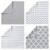 Amilian 4er Set: Kissenbezug, Kissenbezüge, Kissenhülle, Zierkissenbezug, Kopfkissenbezug für Sofa, Schlafzimmer, Deko Kissen, Dekorative Dekokissen, Sofakissen; 50x50 cm 20x20 inch SET 10 100% Baumwolle - Image 3