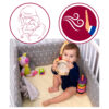 Amilian Bettumrandung Babybett Baby Kinder weich Nestchen Kantenschutz Baby Bettnestchen Kopfumrandung Zubehör für Laufstall Umrandungen Bettausstattung Bettschlange 420 Sternschnuppe grau Oberstoff: 100% Baumwolle, Füllung: 100% Polyester - Image 4