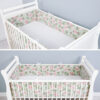 Amilian Bettumrandung Babybett Baby Kinder weich Nestchen Kantenschutz Baby Bettnestchen Kopfumrandung Zubehör für Laufstall Umrandungen Bettausstattung Bettschlange 360 Klematis Oberstoff: 100% Baumwolle, Füllung: 100% Polyester - Image 6