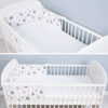 Amilian Bettumrandung Babybett Baby Kinder weich Nestchen Kantenschutz Baby Bettnestchen Kopfumrandung Zubehör für Laufstall Umrandungen Bettausstattung Bettschlange 180 Sternschnuppe rosa Oberstoff: 100% Baumwolle, Füllung: 100% Polyester - Image 6
