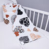 Bettumrandung Nestchen 420x30 cm I LOVE YOU Braun Bettnestchen Baby Kantenschutz Oberstoff: 100% Baumwolle, Füllung: 100% Polyester