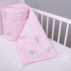 Bettumrandung Nestchen 360x30 cm Häschen Rosa Bettnestchen Baby Kantenschutz Oberstoff: 100% Baumwolle, Füllung: 100% Polyester
