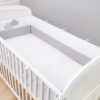 Bettumrandung Nestchen 180x30 cm mit Stickerei Pünktchen Klein Grau/Wolke Bettnestchen Baby Oberstoff: 100% Baumwolle, Füllung: 100% Polyester - Image 3