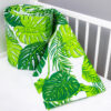 Bettumrandung Nestchen 360x30 cm Blätter Grün Bettnestchen Baby Kantenschutz Oberstoff: 100% Baumwolle, Füllung: 100% Polyester