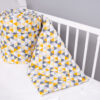 Bettumrandung Nestchen 210x30 cm Mosaik Gelb Bettnestchen Baby Kantenschutz Oberstoff: 100% Baumwolle, Füllung: 100% Polyester