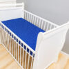 Spannbettlaken Spannbetttuch für Babybett Kinderbett Pünktchen Dunkelblau 120cm x 60cm 100% Baumwolle - Image 2