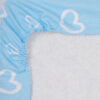 Spannbettlaken Spannbetttuch für Babybett Kinderbett Herzen Blau 140cm x 70cm 100% Baumwolle - Image 4
