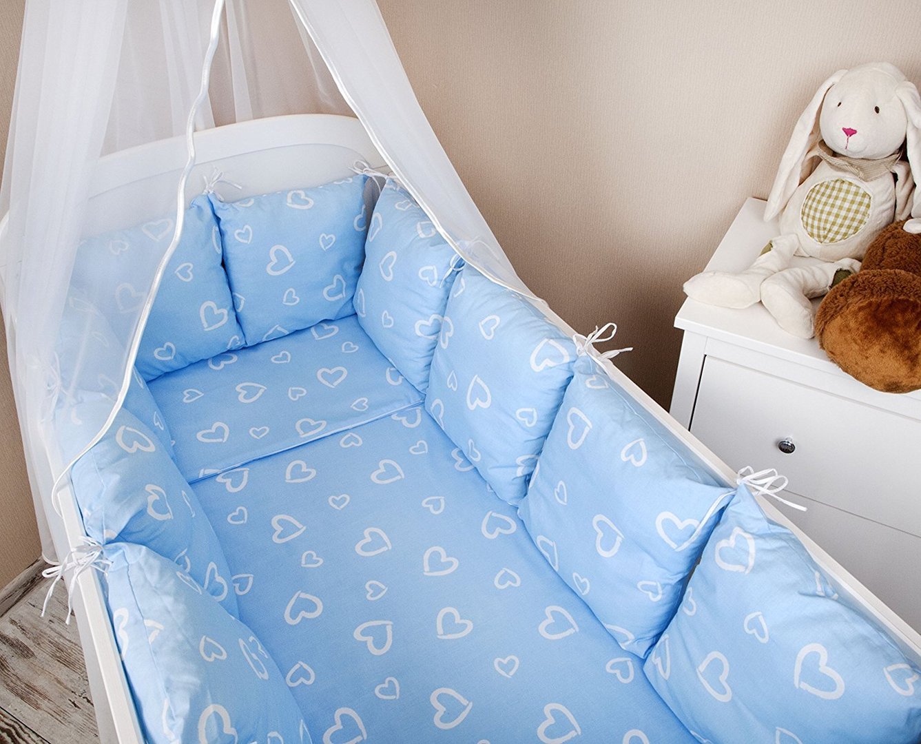 Nestchen mit Krone 360 420cm Bettumrandung Kopfschutz Bettnestchen Kinderbett 