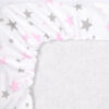 Spannbettlaken Spannbetttuch für Babybett Kinderbett Sternchen KLEIN Rosa 140cm x 70cm 100% Baumwolle - Image 4