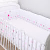 Bettumrandung Nestchen 210x30 cm Stickerei Sternchen groß Rosa Bettnestchen Baby Kantenschutz Oberstoff: 100% Baumwolle, Füllung: 100% Polyester - Image 3