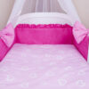 Baby Bettwäsche 5tlg 100x135cm Herzen rosa Chiffonhimmel 100% Baumwolle 100% Polyester Oberstoff: 100% Baumwolle, Füllung: 100% Polyester Oberstoff: 100% Baumwolle, Füllung: 100% Polyester - Image 3