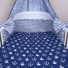 Baby Bettwäsche 5tlg 100x135cm Anker groß blau Vollstoffhimmel 100% Baumwolle 100% Baumwolle Oberstoff: 100% Baumwolle, Füllung: 100% Polyester Oberstoff: 100% Baumwolle, Füllung: 100% Polyester - Image 3
