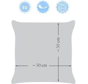 Amilian 4er Set: Kissenbezug, Kissenbezüge, Kissenhülle, Zierkissenbezug, Kopfkissenbezug für Sofa, Schlafzimmer, Deko Kissen, Dekorative Dekokissen, Sofakissen; 50x50 cm 20x20 inch SET 25 100% Baumwolle - Image 4