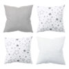 4er Set Dekorative Kissen 40×40 cm Dekokissen mit Füllung Set 08 100% Baumwolle Oberstoff 100% Polypropylen, Füllung 100% Polyester