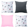 4er Set Dekorative Kissen 45×45 cm Dekokissen mit Füllung Set 03 100% Baumwolle Oberstoff 100% Polypropylen, Füllung 100% Polyester