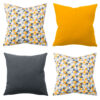 4er Set Dekorative Kissen 45×45 cm Dekokissen mit Füllung Set 06 100% Baumwolle Oberstoff 100% Polypropylen, Füllung 100% Polyester