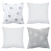 4er Set Dekorative Kissen 45×45 cm Dekokissen mit Füllung Set 07 100% Baumwolle Oberstoff 100% Polypropylen, Füllung 100% Polyester