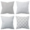 4er Set Dekorative Kissen 45×45 cm Dekokissen mit Füllung Set 10 100% Baumwolle Oberstoff 100% Polypropylen, Füllung 100% Polyester