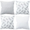 4er Set Dekorative Kissen 50×50 cm Dekokissen mit Füllung Set 09 100% Baumwolle Oberstoff 100% Polypropylen, Füllung 100% Polyester