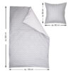 Amilian 2-teilig Set aus 100% Baumwolle, mit Hotelverschluß: weiche flauschige Bettbezug 135x200, Kopfkissenbezug 80 x 80 cm Sternchen Grau Streifen Grau 100% Baumwolle - Image 6