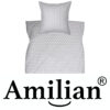 Amilian 2-teilig Set aus 100% Baumwolle, mit Hotelverschluß: weiche flauschige Bettbezug 135x200, Kopfkissenbezug 80 x 80 cm Sternchen Grau Streifen Grau 100% Baumwolle - Image 7