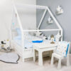 Amilian 2-teilig Set aus 100% Baumwolle, mit Hotelverschluß: weiche flauschige Bettbezug 135x200, Kopfkissenbezug 80 x 80 cm Sternchen blau hellblau 100% Baumwolle - Image 3