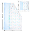 Amilian 2-teilig Set aus 100% Baumwolle, mit Hotelverschluß: weiche flauschige Bettbezug 135x200, Kopfkissenbezug 80 x 80 cm Sternchen blau hellblau 100% Baumwolle - Image 6