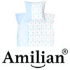 Amilian 2-teilig Set aus 100% Baumwolle, mit Hotelverschluß: weiche flauschige Bettbezug 135x200, Kopfkissenbezug 80 x 80 cm Sternchen blau hellblau 100% Baumwolle - Image 7