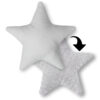 Kissen Stern Hellgrau Kuschelig Flauschig ca. 28 cm Oberstoff 1: 100% Baumwolle, Oberstoff 2 : 100% Polyester, Füllung: 100% Polyester - Image 2