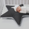 Kissen Stern Anthrazit Dekokissen Kuschlig Flauschig ca. 60 cm Oberstoff 1: 100% Baumwolle, Oberstoff 2 : 100% Polyester, Füllung: 100% Polyester - Image 5