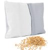 Amilian Kirschkernkissen ca. 20 x 30cm Wärmekissen Wärmekompresse Körnerkissen Kirschkernsack Kirschkern Kissen für Kinder Erwachsene ideal als Massagekissen Kältekissen Waffel Grau Weiß 100% Baumwolle Oberstoff: 100% Baumwolle, Füllung: 100% Kirschkern