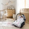 Amilian Baby Einschlagdecke, Decke, Babydecke, Fußsäck, Kuscheldecke mit Kapuze, universal für Babyschale, Autositz, Buggy Kinderwagen ca. 90x90 cm, Baumwolle, Baby Car Seat Blanket B05 Oberstoff 1: 100% Baumwolle, Oberstoff 2 : 100% Polyester, Füllung: 100% Polyester - Image 7