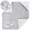 Amilian Baby Einschlagdecke, Decke, Babydecke, Fußsäck, Kuscheldecke mit Kapuze, universal für Babyschale, Autositz, Buggy Kinderwagen ca. 90x90 cm, Baumwolle, Baby Car Seat Blanket B08 Oberstoff 1: 100% Baumwolle, Oberstoff 2 : 100% Polyester, Füllung: 100% Polyester - Image 4