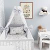 Amilian Baby Bettwäsche 7tlg Set mit Nestchen Kinderbettwäsche 100x135 Himmel Betthimmel Kinder Bettwäsche Babybettwäsche für Baby Lichtung (Vollstoffhimmel) 100% Baumwolle 100% Baumwolle Oberstoff: 100% Baumwolle, Füllung: 100% Polyester Oberstoff: 100% Baumwolle, Füllung: 100% Polyester - Image 5