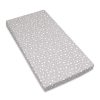 Spannbettlaken Spannbetttuch für Babybett Kinderbett Sternchen KLEIN Grau 140cm x 70cm 100% Baumwolle