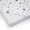 Spannbettlaken Spannbetttuch für Babybett Kinderbett Gute Nacht Grau 120cm x 60cm 100% Baumwolle
