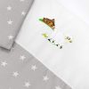 Amilian Kinderwagenset mit Stickerei fürs Baby Bettwäsche für Kinderwagen 80x80cm + 35x40cm Bezüge Baumwolle (Sternchen Grau/Weiß mit Schaf, 2 tlg.) 100% Baumwolle - Image 2