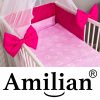 Amilian Baby Bettwäsche 7tlg Set mit Nestchen Kinderbettwäsche 100x135 Betthimmel Herzen rosa (Chiffonhimmel) 100% Baumwolle 100% Polyester Oberstoff: 100% Baumwolle, Füllung: 100% Polyester Oberstoff: 100% Baumwolle, Füllung: 100% Polyester - Image 7