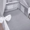 Amilian Baby Bettwäsche 7tlg Bettset mit Nestchen Kinderbettwäsche Himmel 100x135cm Pünktchen grau/MIX 14 (Vollstoffhimmel) 100% Baumwolle 100% Baumwolle Oberstoff: 100% Baumwolle, Füllung: 100% Polyester Oberstoff: 100% Baumwolle, Füllung: 100% Polyester - Image 2