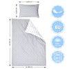 Amilian 2 tlg. Bettwäsche Baby Bettset Sternchen WEIß+GRAU Größe 100x135 cm (40x60 cm) 100% Baumwolle - Image 2